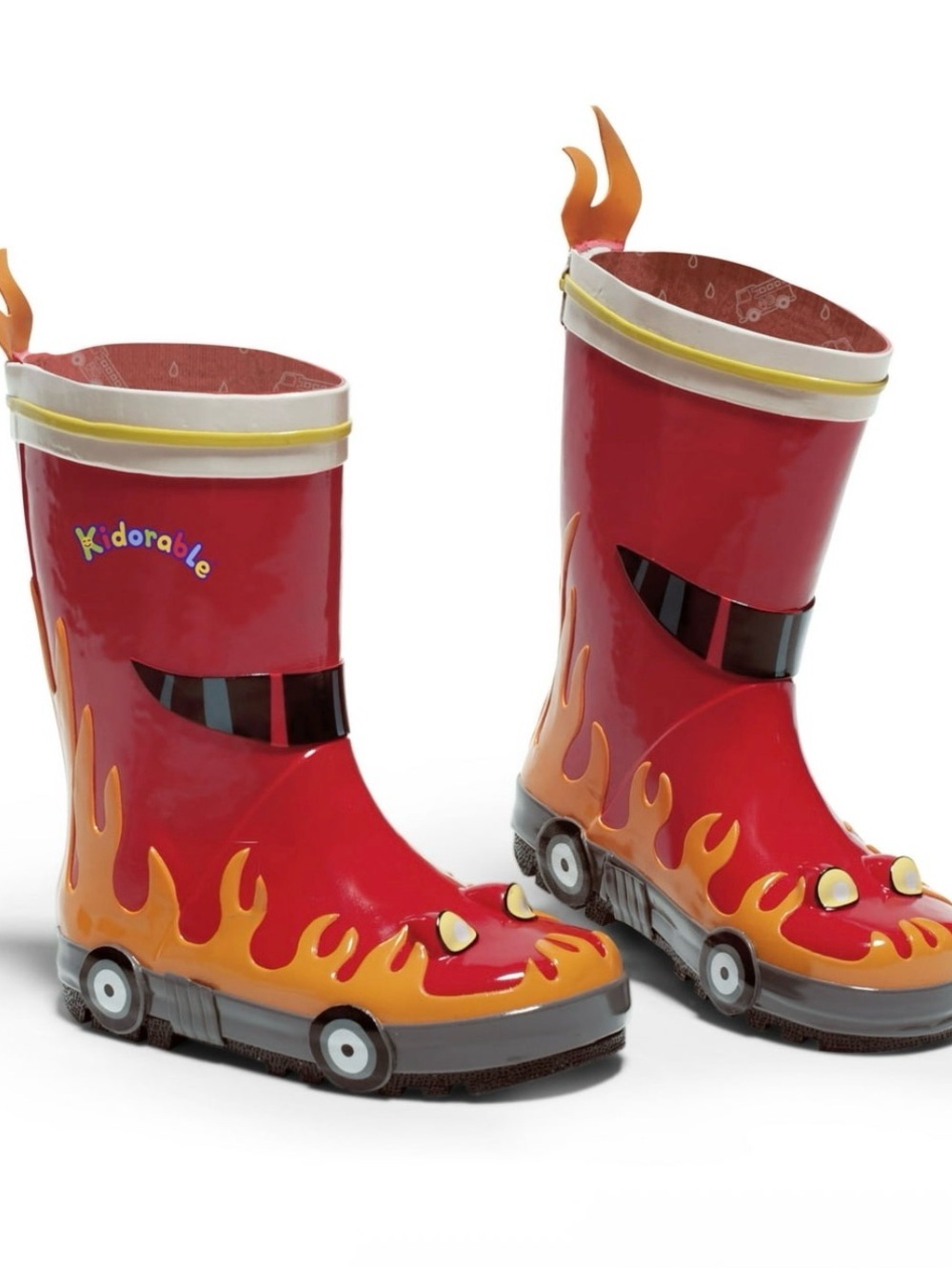 Kidorable Kids Rain boots Firetrucks  size 5 & 6